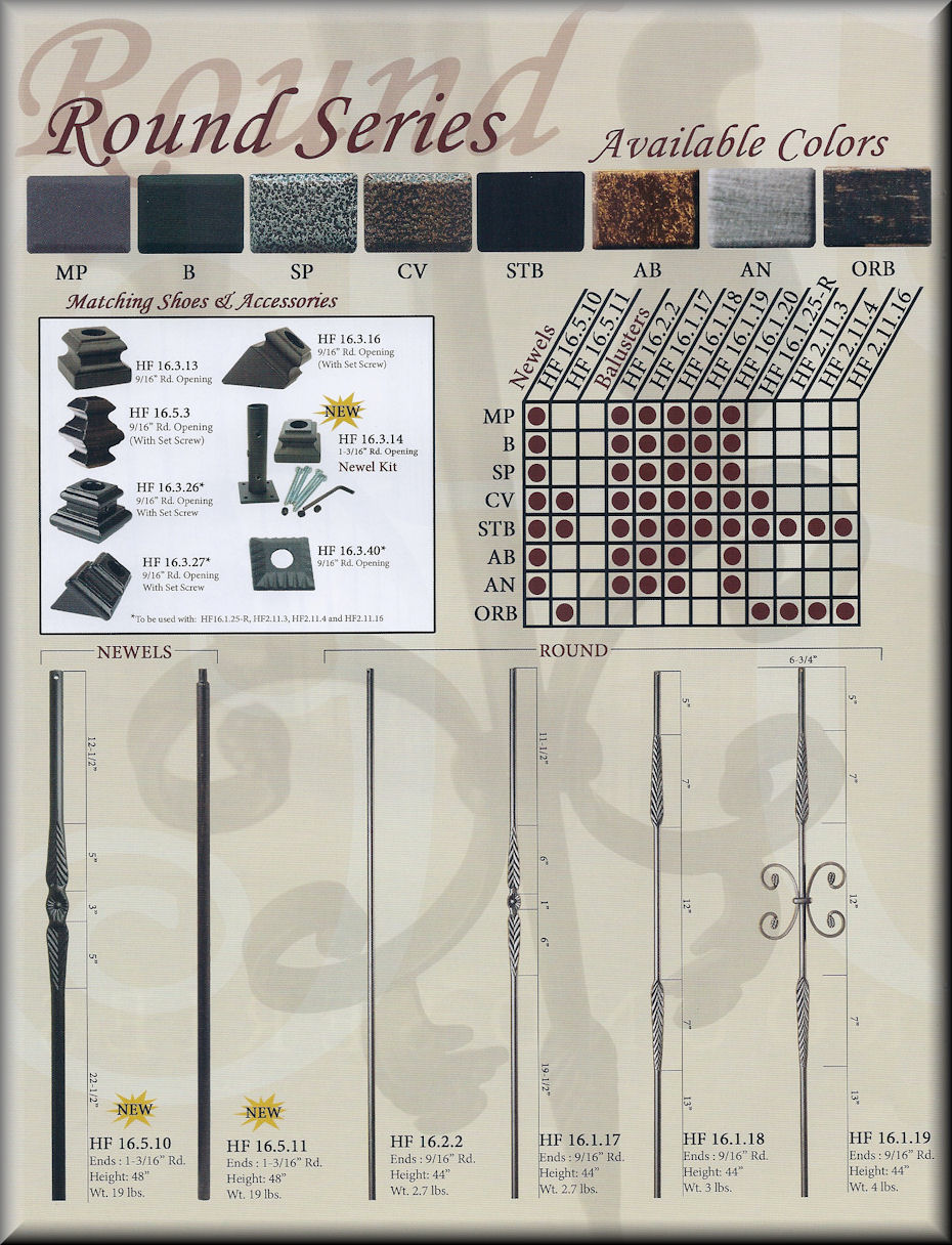 Round Series Balusters
